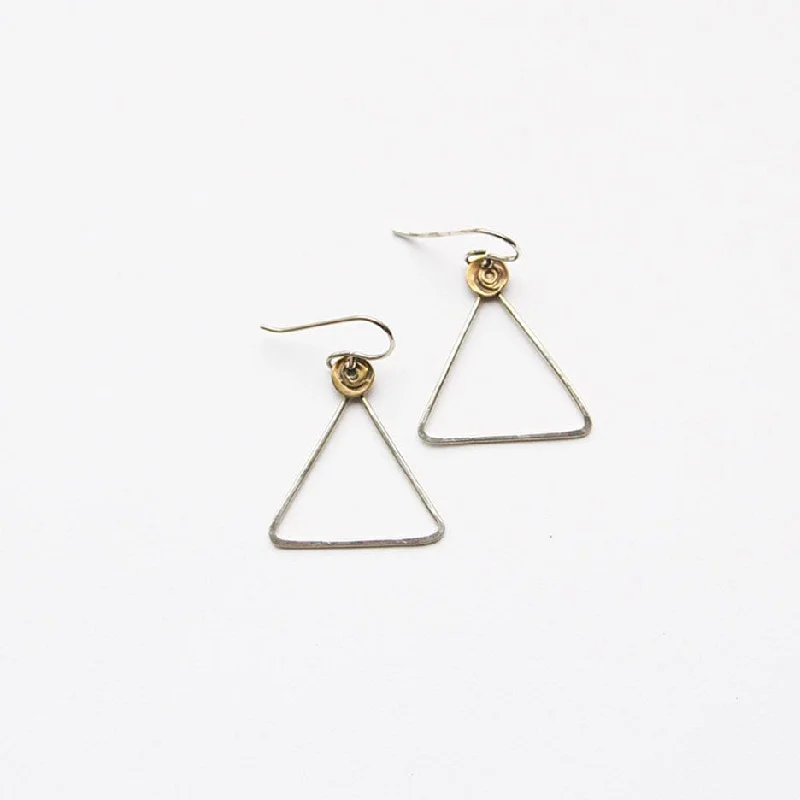 Silver Triangle Earrings