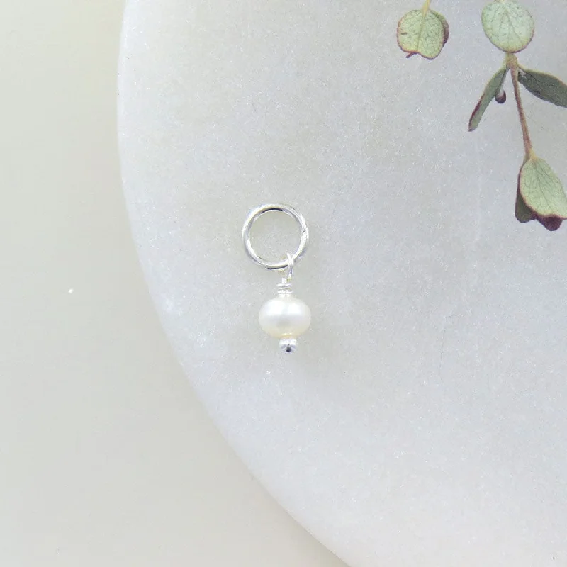 Tiny June Birthstone - Pearl